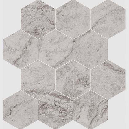 Imaginea din Tapetă hexagon 10 buc. - mozaic gri