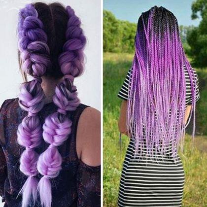 Imaginea din Extensie de păr ombré - violetă