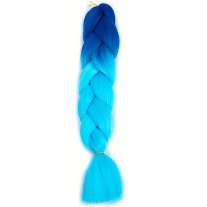 Imaginea din Extensie de păr ombré - albastru