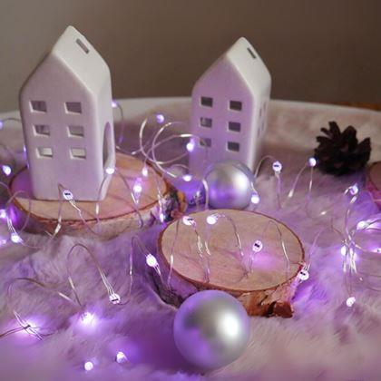 Imaginea din Ghirlandă luminoasă cu telecomandă, lumină colorată/caldă/rece, 5 m