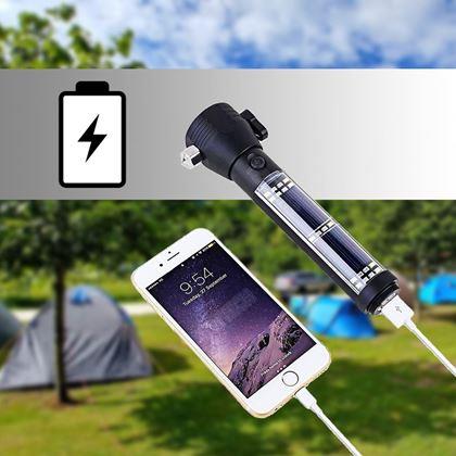 Imaginea din Lanternă solară cu LED-uri cu powerbank 8in1