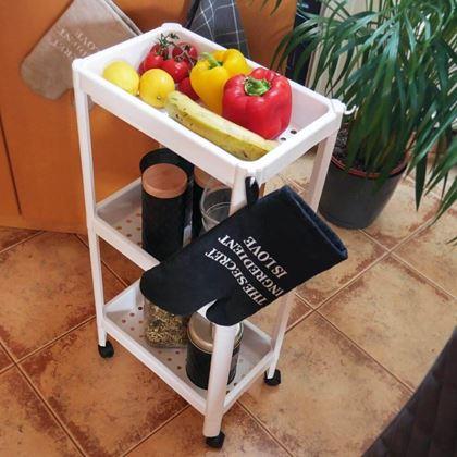 Imaginea din Raft de baie pe roți, cu 3 niveluri