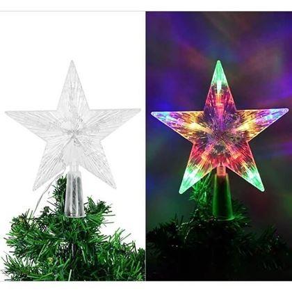 Imaginea din Stea de Crăciun luminoasă pentru brad -  lumină colorată