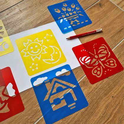 Imaginea din Șabloane pentru pictură 6 buc - lumea din jurul nostru