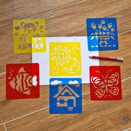 Imaginea din Șabloane pentru pictură 6 buc - lumea din jurul nostru