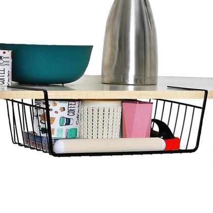 Imaginea din Coș metalic suplimentar suspendat - negru