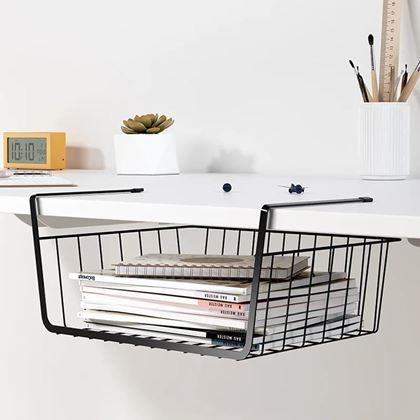 Imaginea din Coș metalic suplimentar suspendat - negru