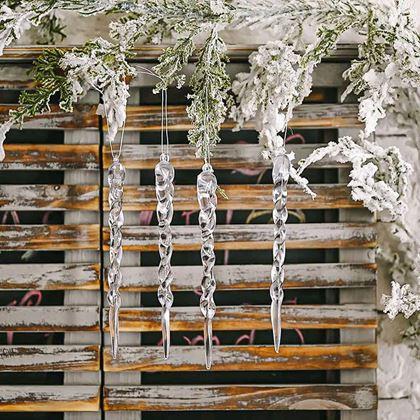 Imaginea din Ornamente de Crăciun țurțuri 12 buc