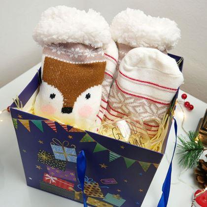 Imaginea din Șosete călduroase de Crăciun cu blană  - ren