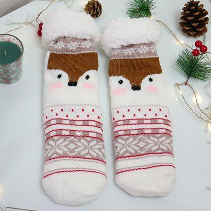 Imaginea Șosete călduroase de Crăciun cu blană 
