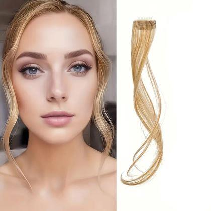 Imaginea din Extensie de păr cu clips, efect șuvițe - blond închis