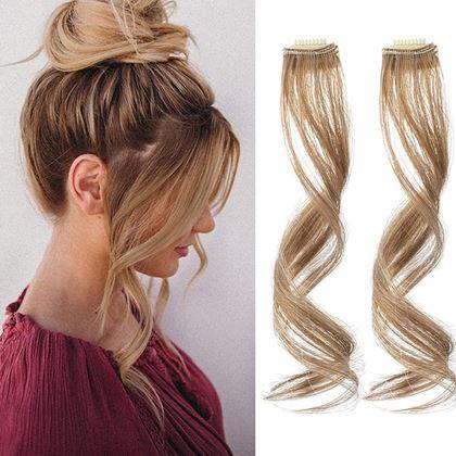 Imaginea din Extensie de păr cu clips, efect șuvițe - blond închis
