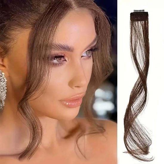 Imaginea din Extensie de păr cu clips, efect șuvițe - maro