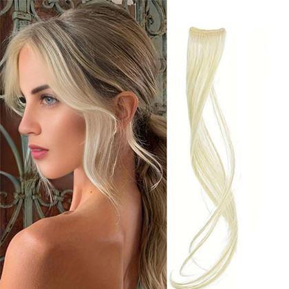 Imaginea din Extensie de păr cu clips, efect șuvițe - blondă
