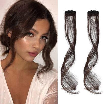 Imaginea din Extensie de păr cu clips, efect șuvițe - maro