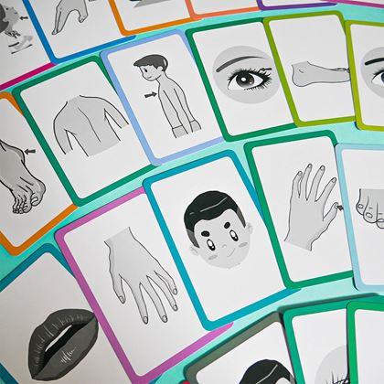 Imaginea din Set de 36 carduri educative în limba engleză -  părți ale corpului