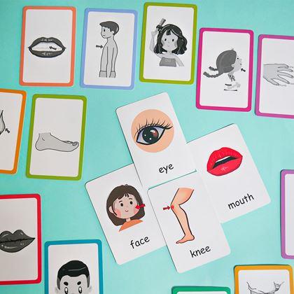 Imaginea din Set de 36 carduri educative în limba engleză -  părți ale corpului