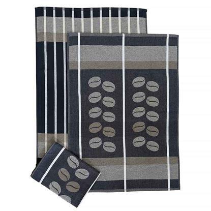 Imaginea Set de lavete din bumbac extra absorbante 3 bucăți - cafea