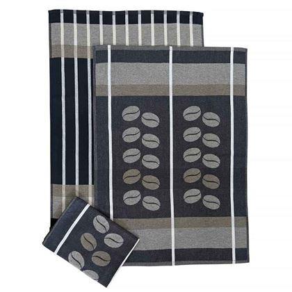 Imaginea din Set de lavete din bumbac extra absorbante 3 bucăți - cafea