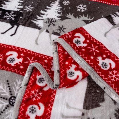 Imaginea Pătură de Crăciun din microplus regatul pădurii 150 x 200 cm