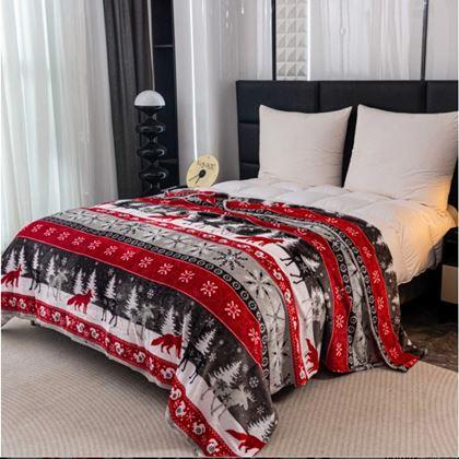Imaginea din Pătură de microplus pentru Crăciun, regatul pădurii, 160 x 200 cm
