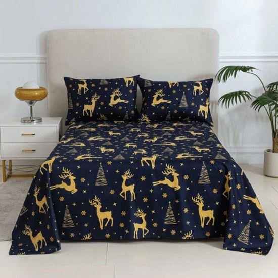 Imaginea din Set de cearșaf de Crăciun 200 x 240 cm și 2 fețe de pernă 50 x 70 cm