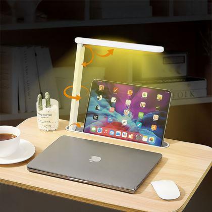 Imaginea din Măsuță extensibilă pentru laptop cu lampă USB