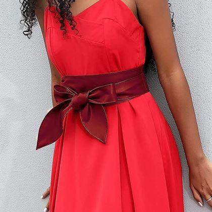 Imaginea din Curea decorativă pentru femei  - roșcat-maroniu