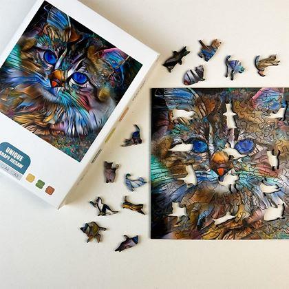 Imaginea din Puzzle din lemn cu pisici  - pisică tigrată