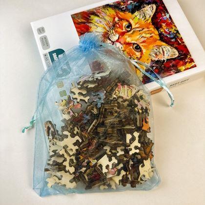 Imaginea din Puzzle din lemn cu pisici  - pisică roșcată