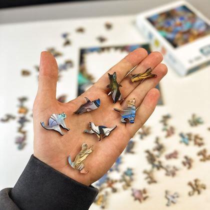 Imaginea din Puzzle din lemn cu pisici  - pisică tigrată