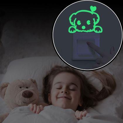 Imaginea din Sticker luminoase peste întrerupător  - căţel