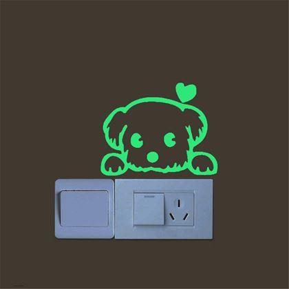 Imaginea din Sticker luminoase peste întrerupător  - căţel
