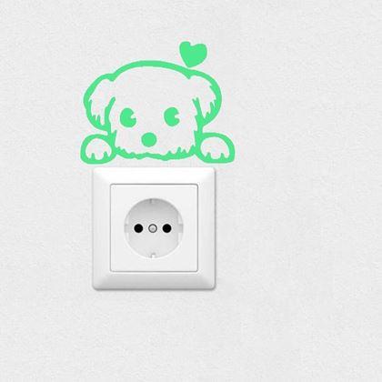 Imaginea din Sticker luminoase peste întrerupător  - căţel