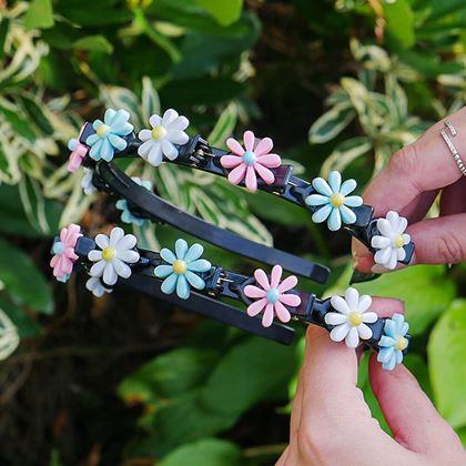 Imaginea din Bentita pentru copii cu clești și fundițe  -  flori