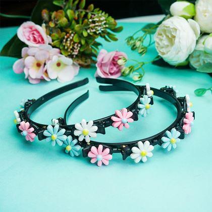 Imaginea din Bentita pentru copii cu clești și fundițe  -  flori