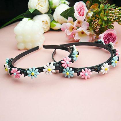 Imaginea din Bentita pentru copii cu clești și fundițe  -  flori