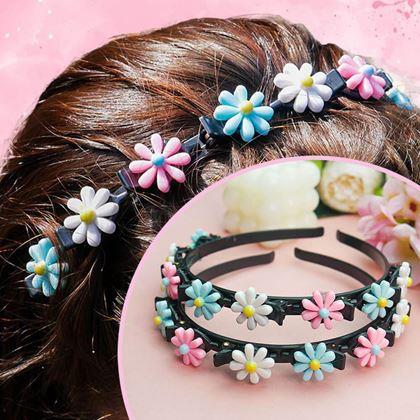 Imaginea din Bentita pentru copii cu clești și fundițe  -  flori