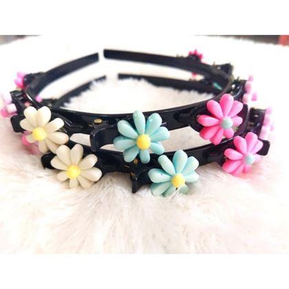 Imaginea din Bentita pentru copii cu clești și fundițe  -  flori