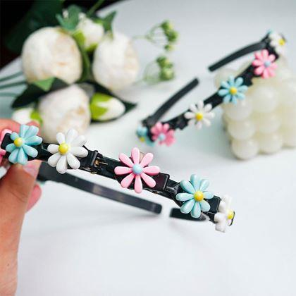 Imaginea din Bentita pentru copii cu clești și fundițe  -  flori