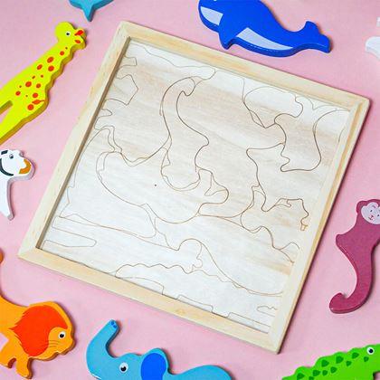 Imaginea din Puzzle din lemn - animale