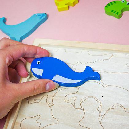 Imaginea din Puzzle din lemn - animale