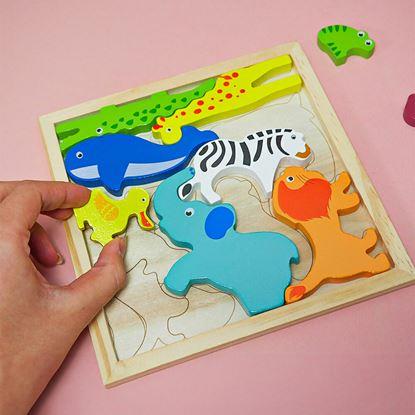 Imaginea Puzzle din lemn - animale