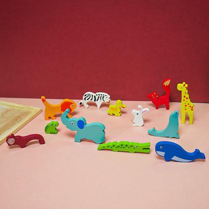 Imaginea din Puzzle din lemn - animale