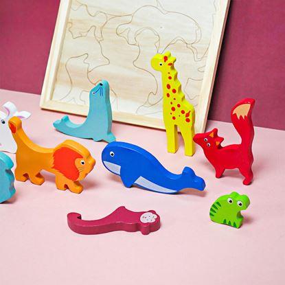 Imaginea Puzzle din lemn - animale