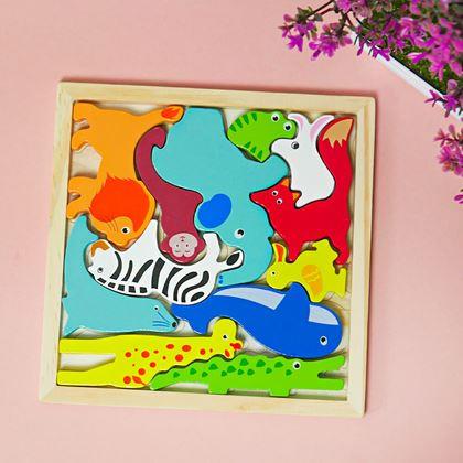 Imaginea din Puzzle din lemn - animale