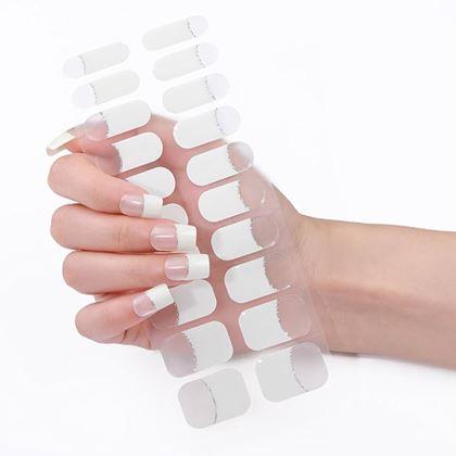 Imaginea din Autocolante elegante pentru unghii - manichiură franțuzească - alb