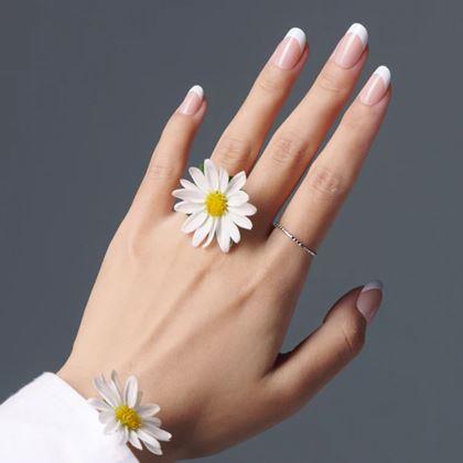 Imaginea din Autocolante elegante pentru unghii - manichiură franțuzească - alb