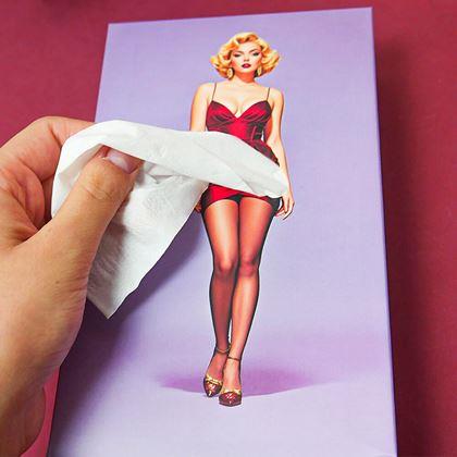 Imaginea din Batiste de hârtie la cutie - doamnă în rochie