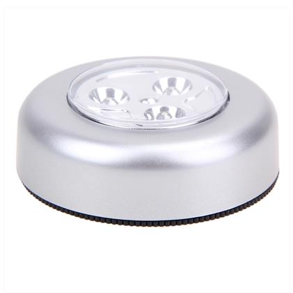 Imaginea din Lampă autoadezivă cu 3 LED-uri argintie